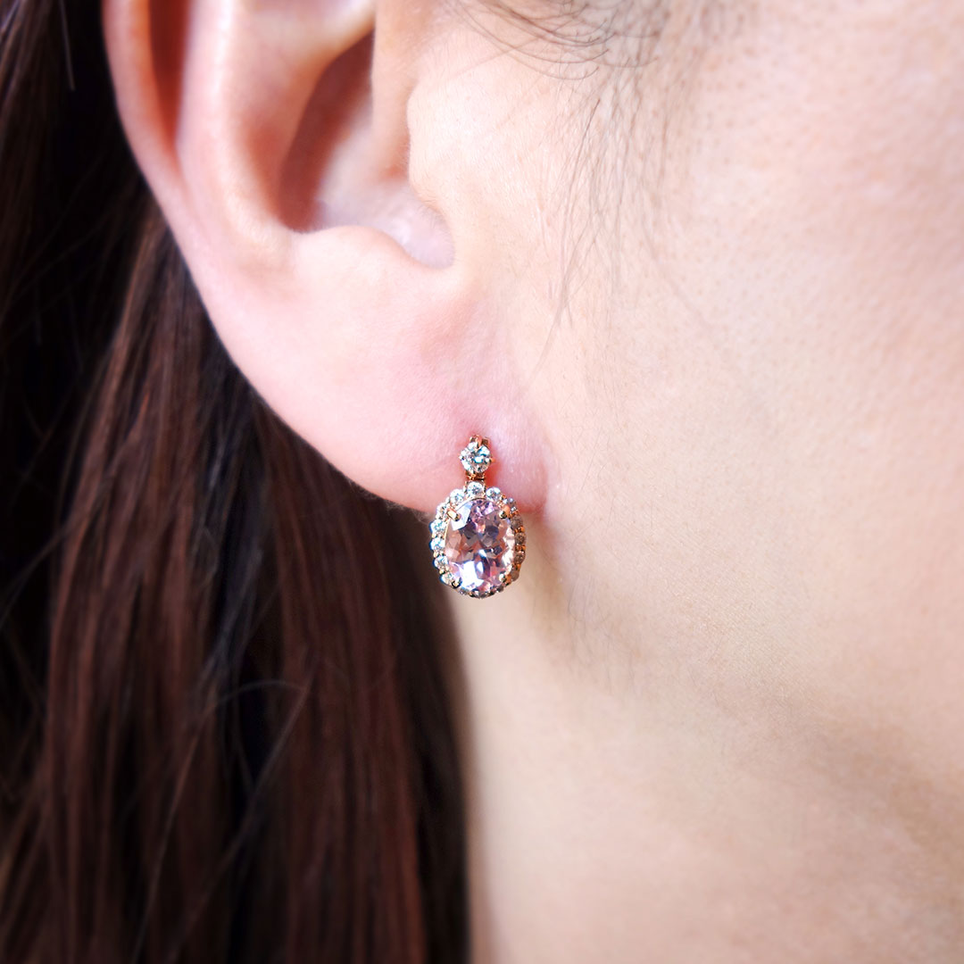 Morganite earrings｜EP03726