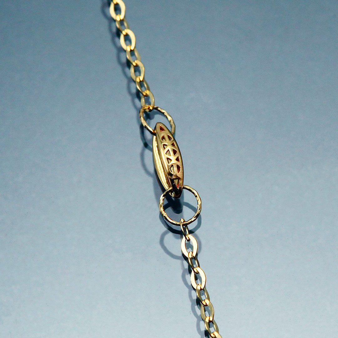 Yellow gold long necklace | NK09247