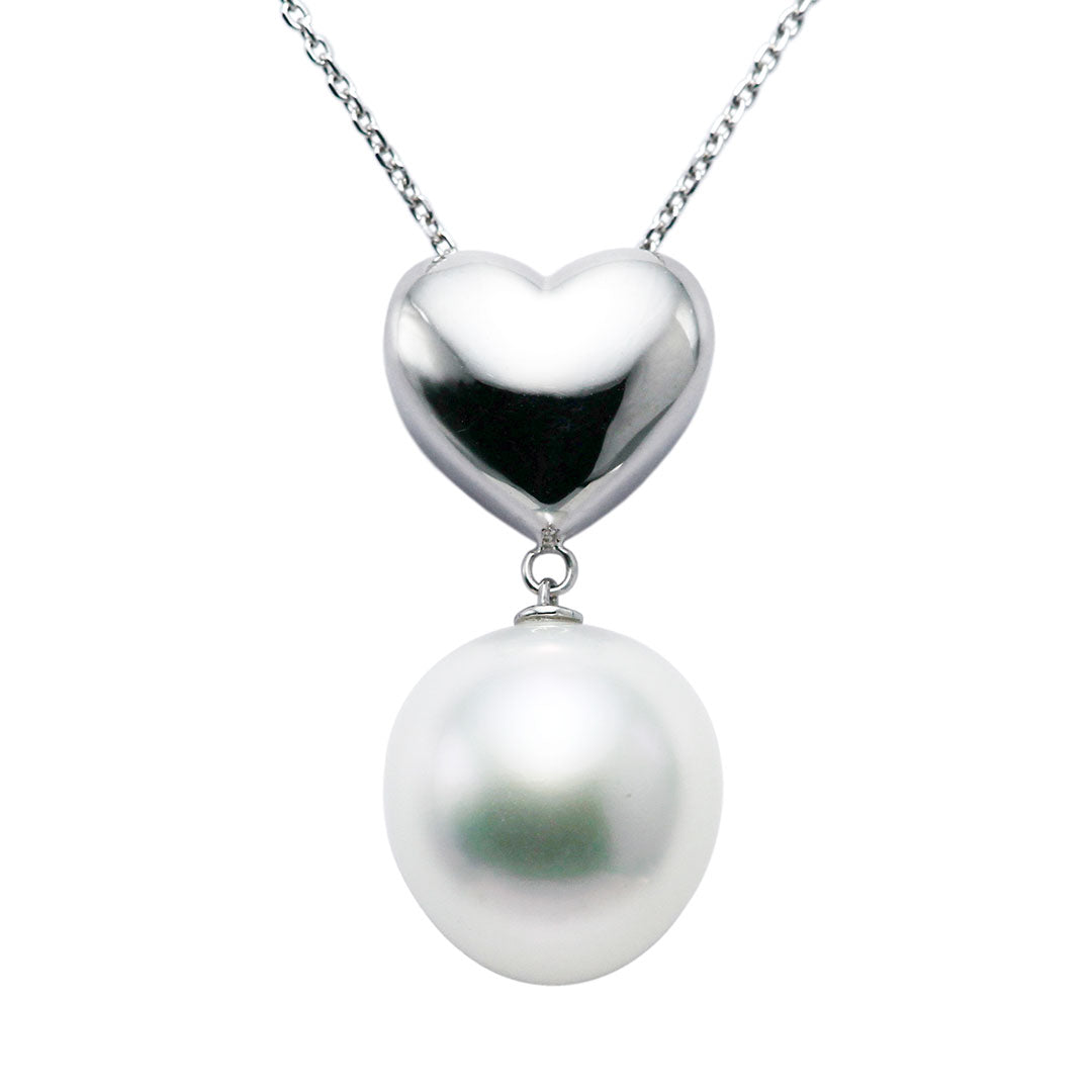 South Sea white pearl reversible pendant necklace ｜ PX05459