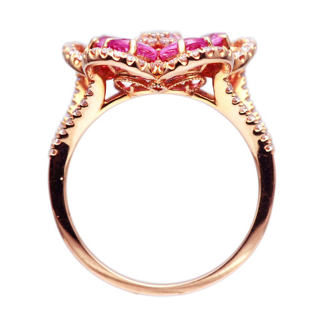 Pink sapphire ring | RS00815