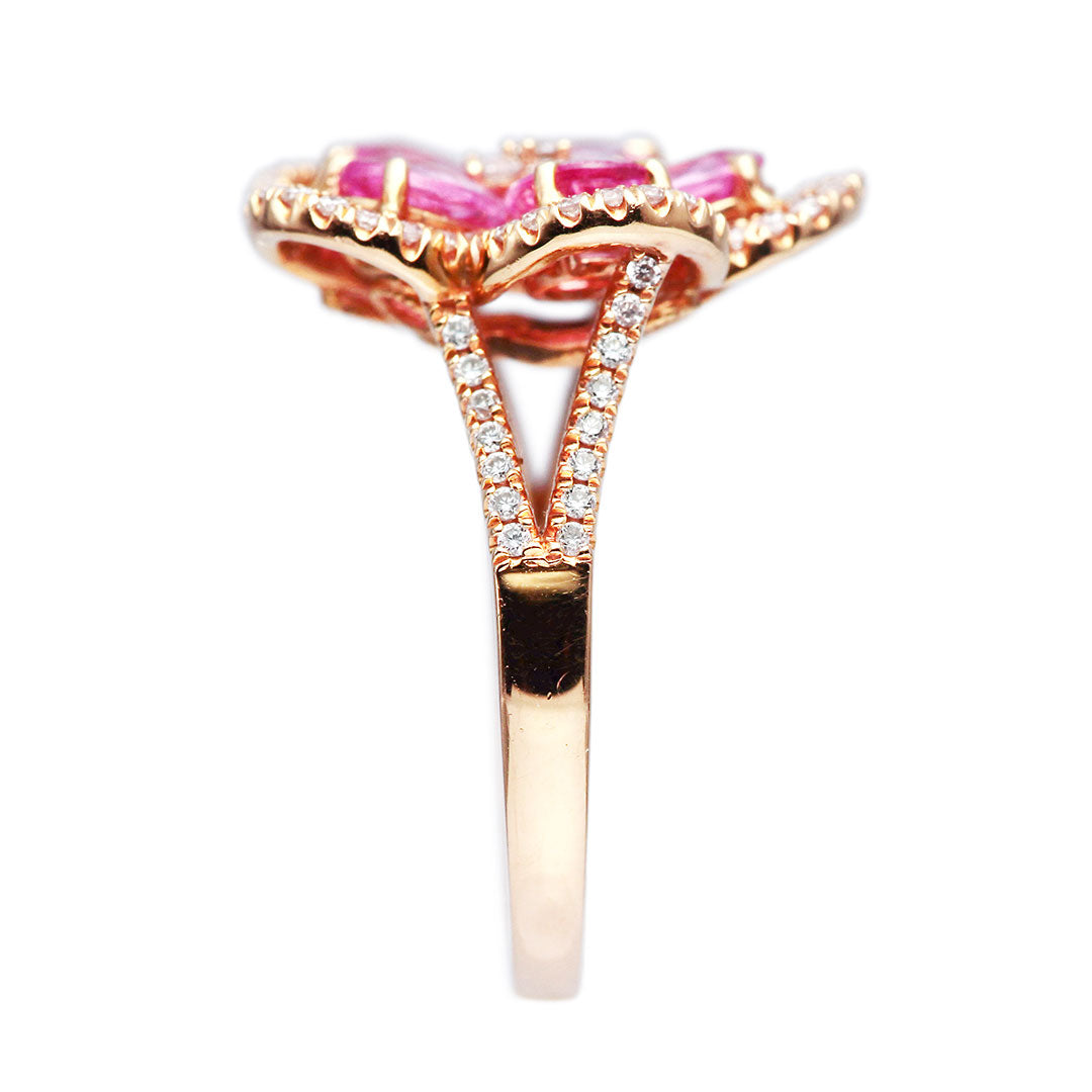 Pink sapphire ring | RS00815