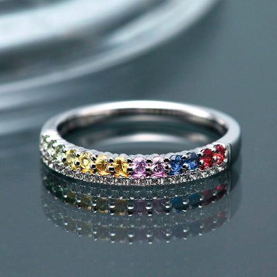 Colored sapphire ring | RS00816