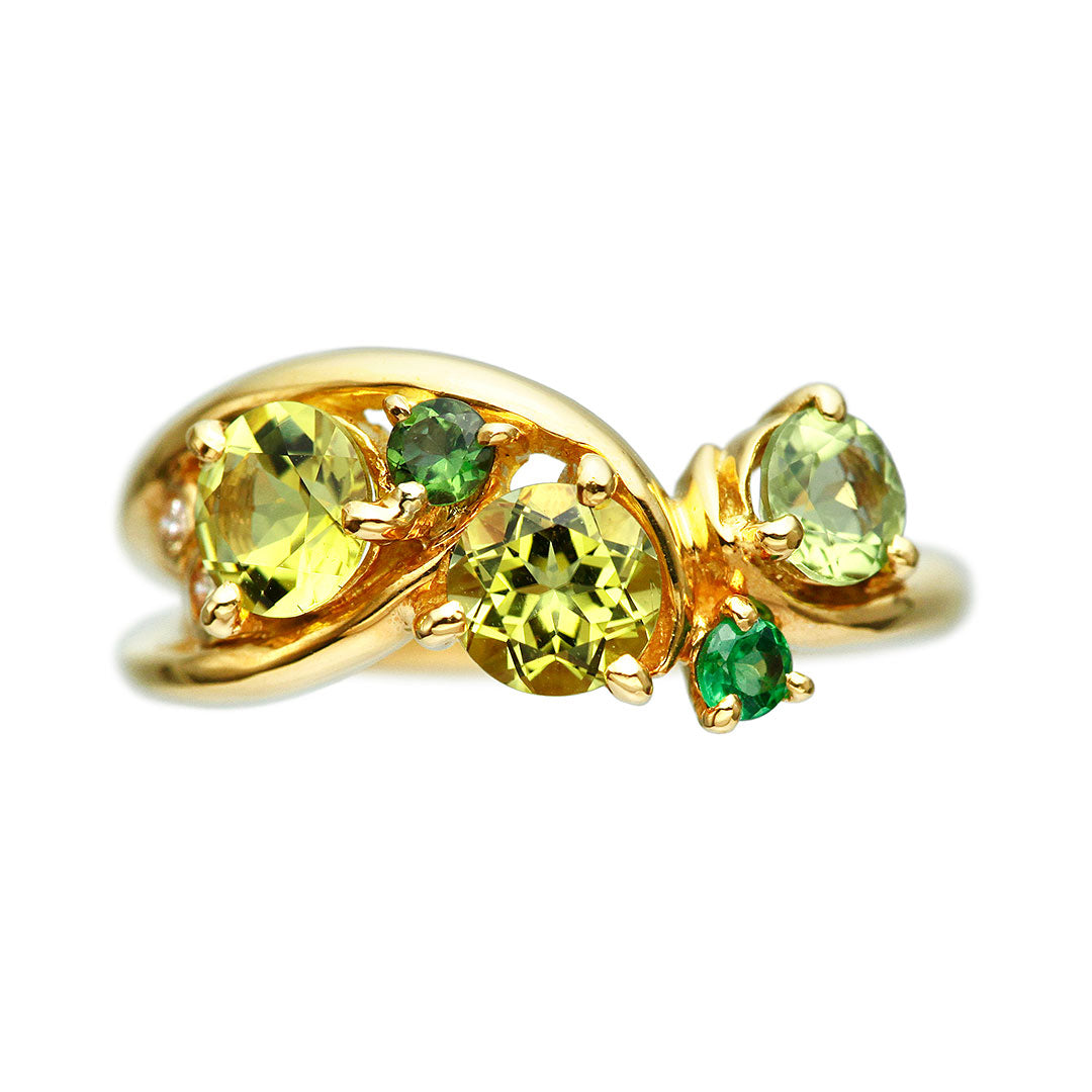 Peridot & Green Tourmaline Ring | RX01196