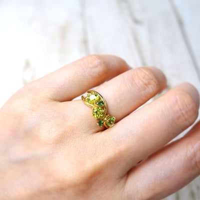 Peridot & Green Tourmaline Ring | RX01196