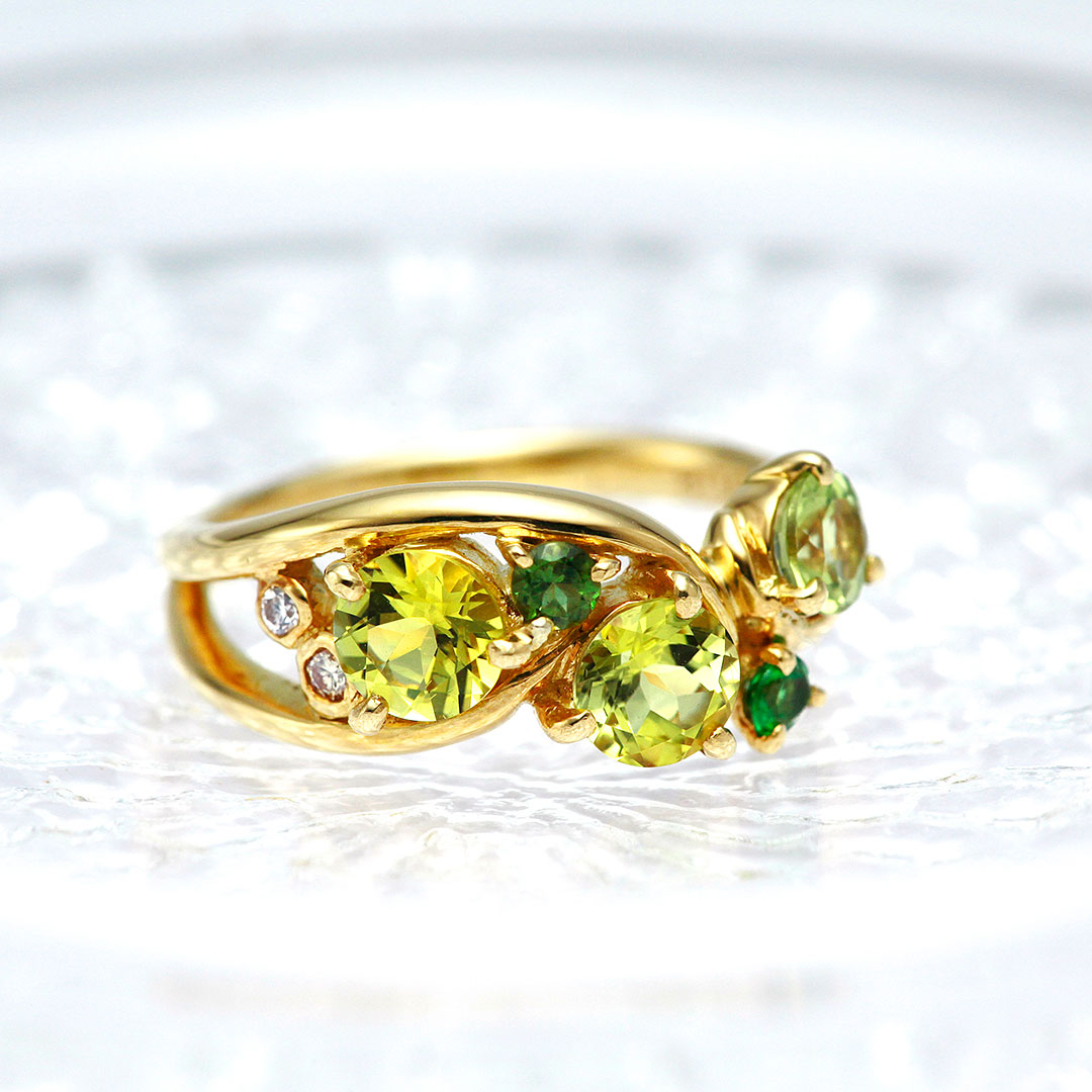 Peridot & Green Tourmaline Ring | RX01196