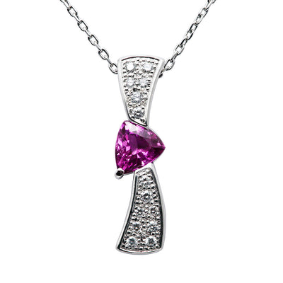 Pink sapphire necklace ｜ TAK0236