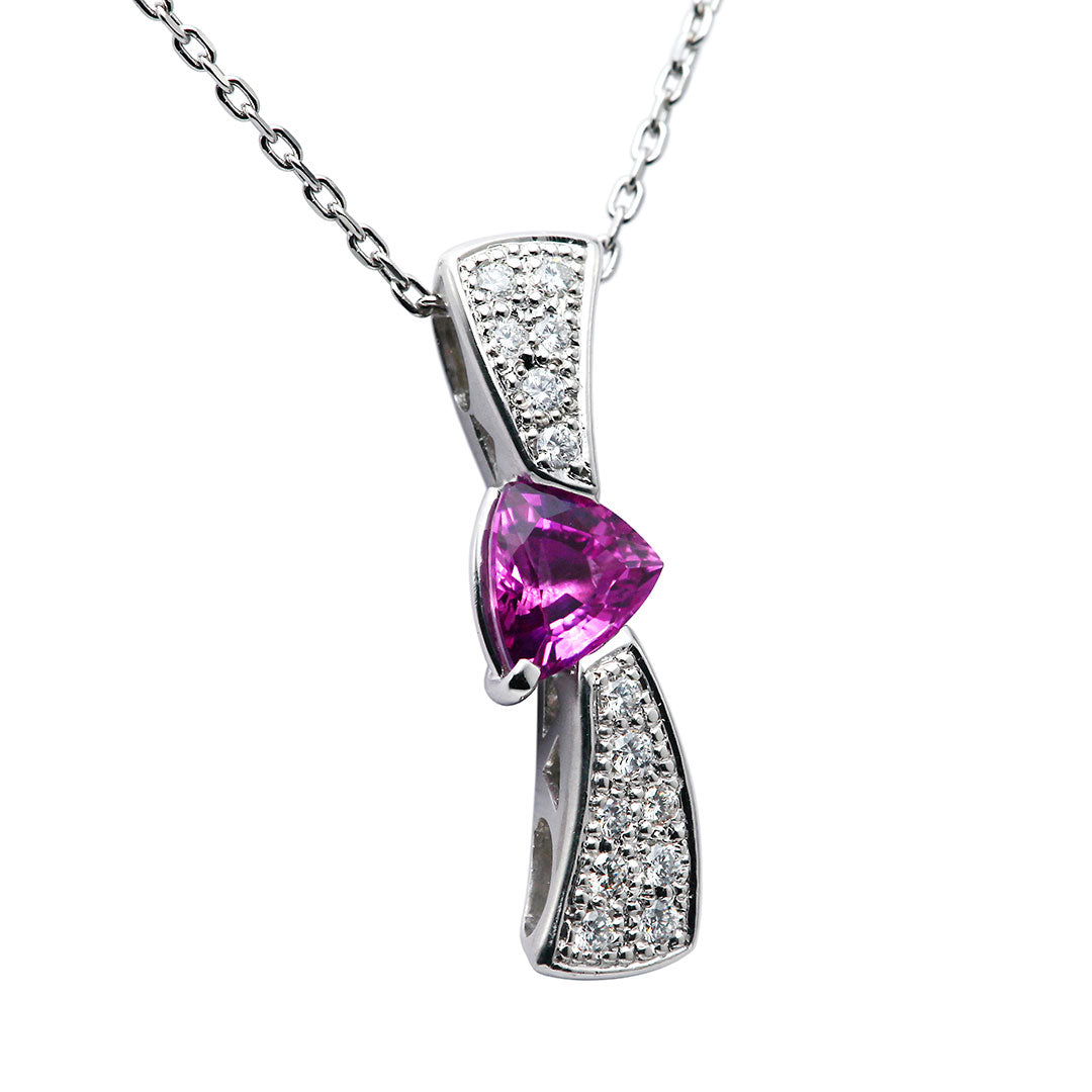 Pink sapphire necklace ｜ TAK0236