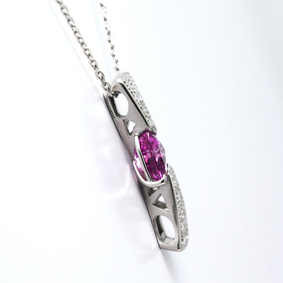 Pink sapphire necklace ｜ TAK0236