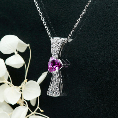 Pink sapphire necklace ｜ TAK0236