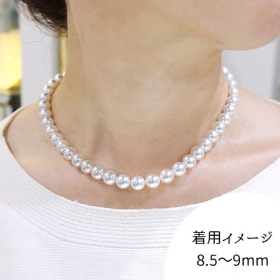 <tc>Untoned Akoya Pearl Necklace ｜ 8.5 ～ 9.0mm ｜ NJ04152</tc>