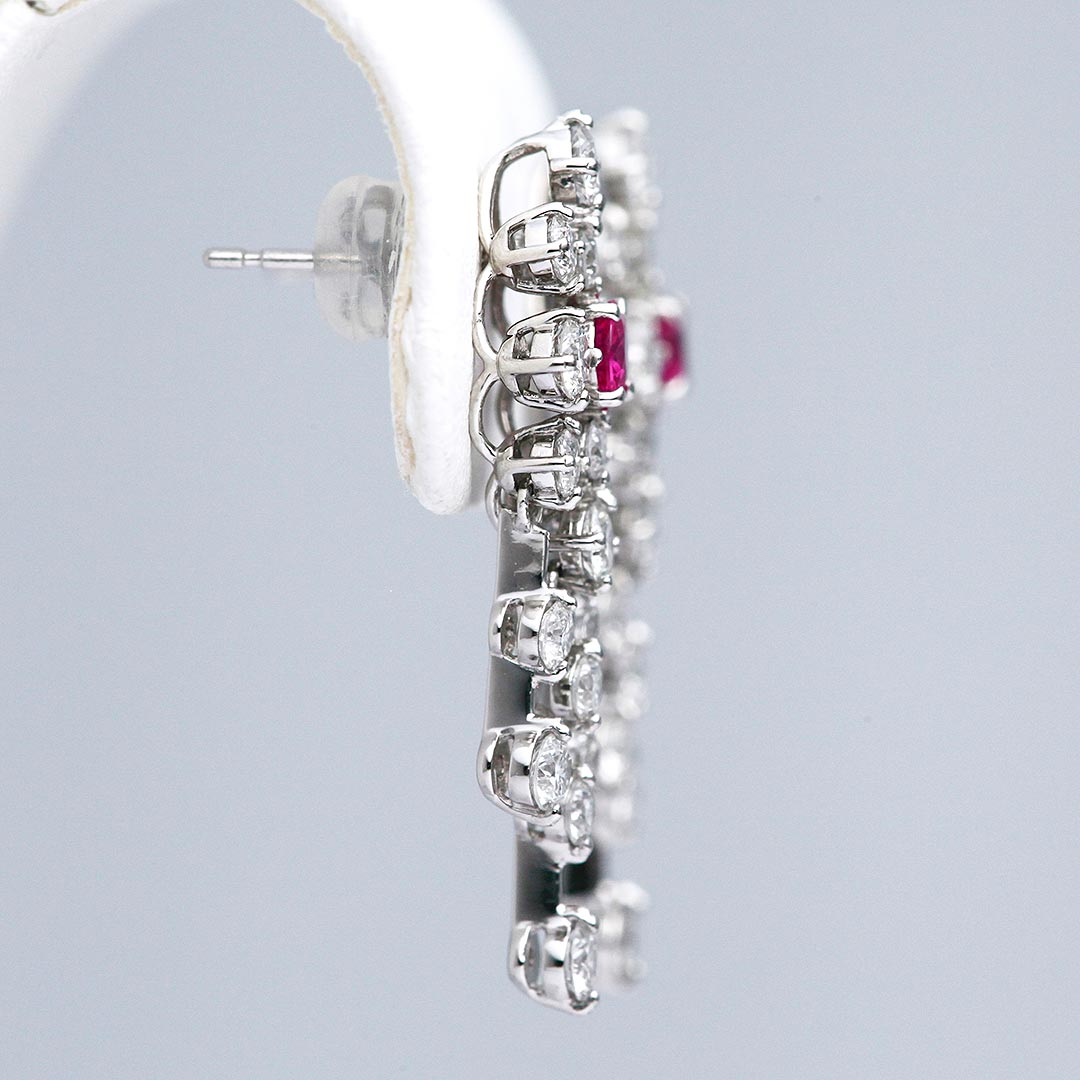 ピアス K10ピンクゴールド ルビー×キュービック (フラワー/7月誕生石)[0852407002] アクセサリーPePe オンラインストア